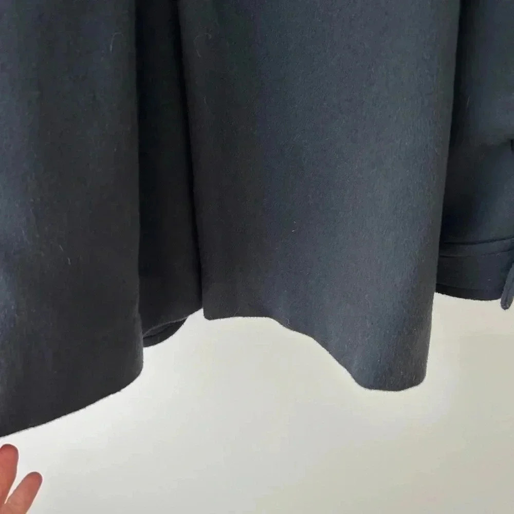 Asian Brand Navy Wool Puff Shoulder Cropped Jacket M - Picture 12 of 12